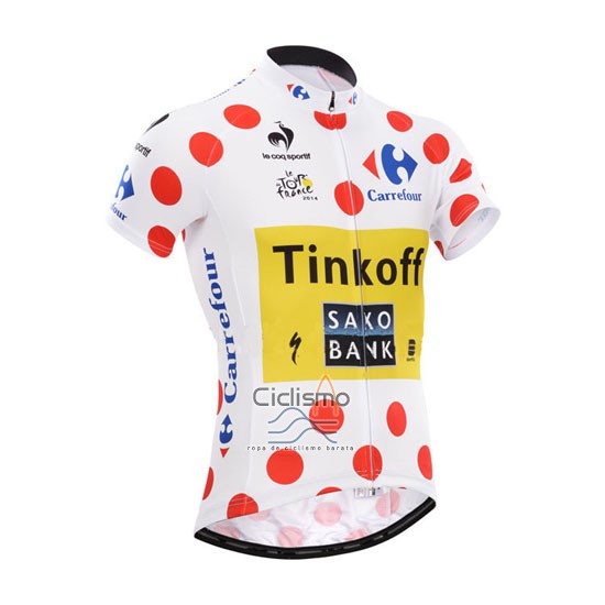 Saxobank Lider Ropa Ciclismo Culotte Corto 2014 Hombre Mangas Cortas Blanco y Rojo
